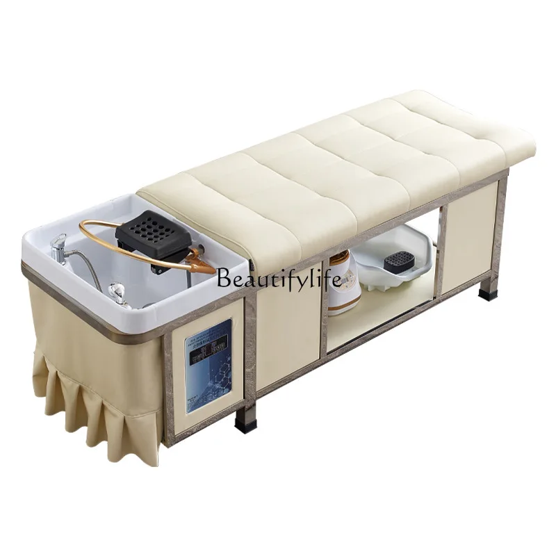 

Special shampoo bed for barber shop, fumigation water heater, water circulation integrated massage shampoo bed