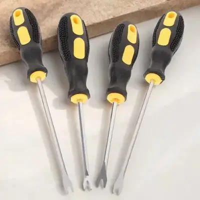 

4pcs Staple Remover Tool Upholstery Nail Extractor Steel Pry Bar For Carpet Floor Roofing Manual Removal Handheld Disassembling