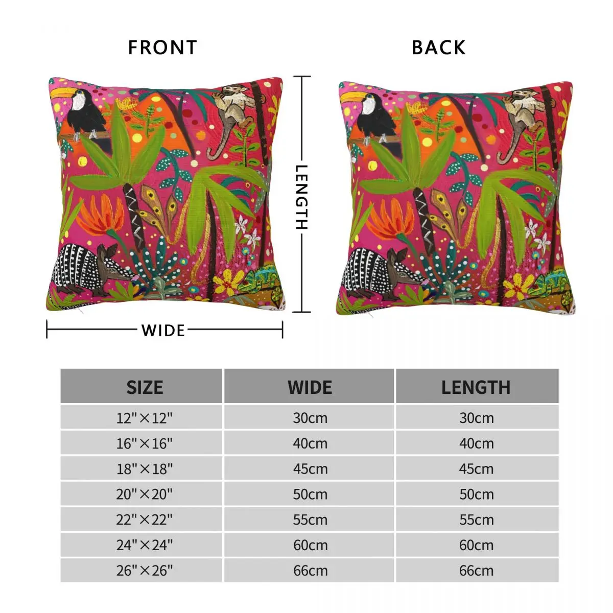 Crazy Amazonia Square Pillowcase Polyester Linen Velvet Printed Zip Decor Throw Pillow Case Home Cushion Cover 18