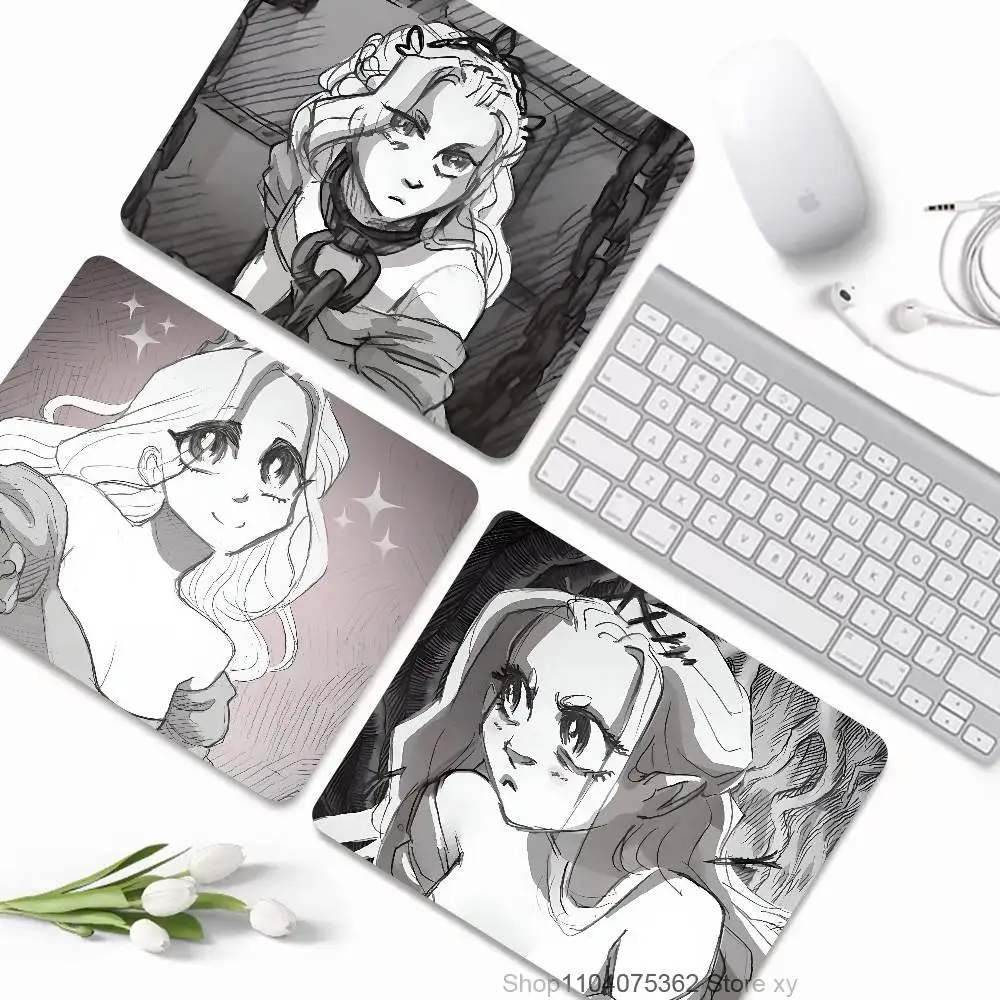 S-Slay The Princess Game Mousepad Small LockEdge Mouse Pad For Gamers Computer Desk Pad Rectangular Anti-slip Rubber