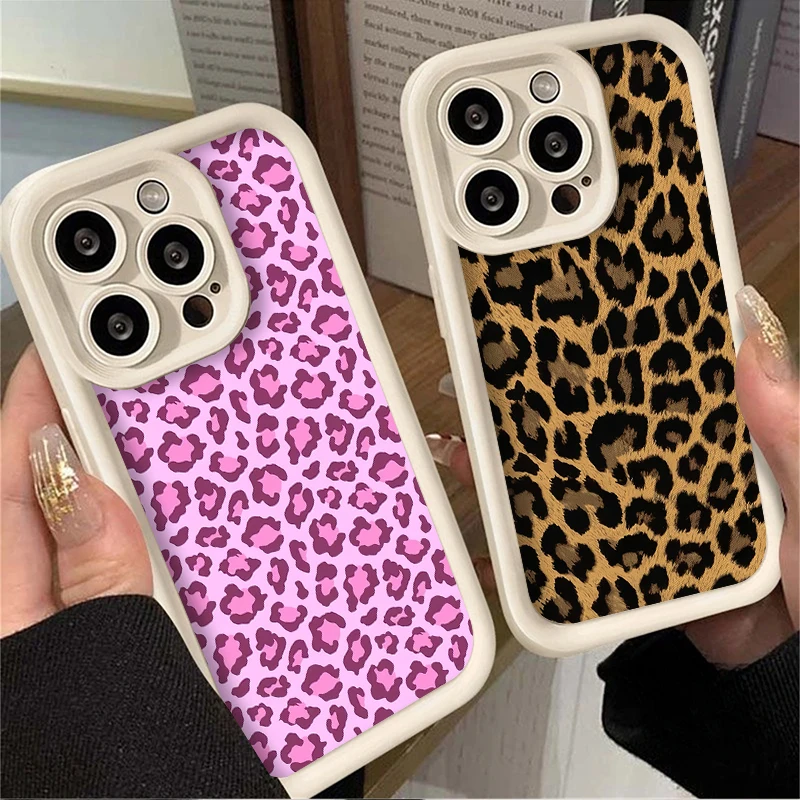 Gold Leopard Silicone Leather Phone Case for Samsung GalaxyA35 A25 A24 A15 A05 A05S A55 A13 A23 A12 A22 A32 A52 A52S A72 A11