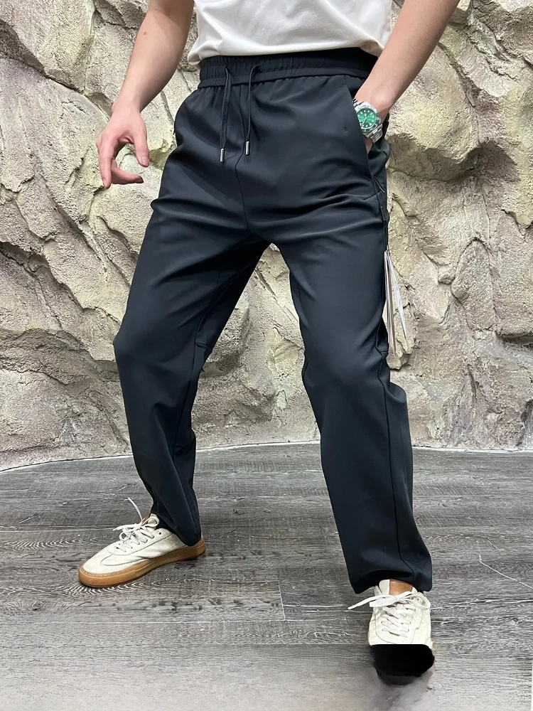 

Busin Casual 3D Tailored Elastic Nylon Spandex Men's Straight Leg Pants Youthful Energy Sle Spring Autumn New Arrival