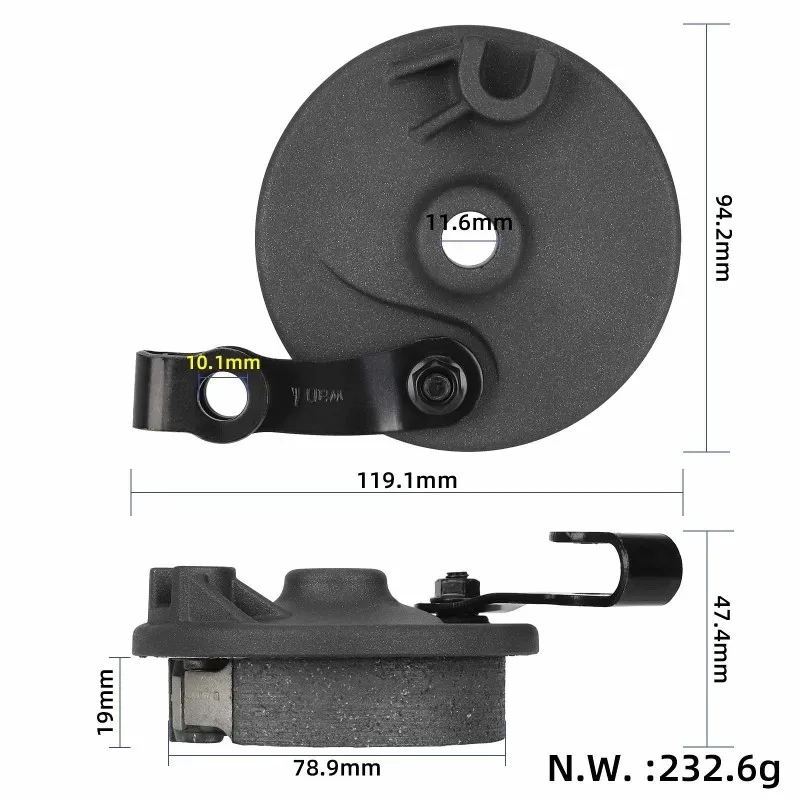 

【БОЛЬШАЯ РАСПРОДАЖА】Тормоз барабанный для переднего колеса самоката Ninebot Max G2/G2E, аксессуар для тормоза переднего колеса самоката, запчасти для скейтборда