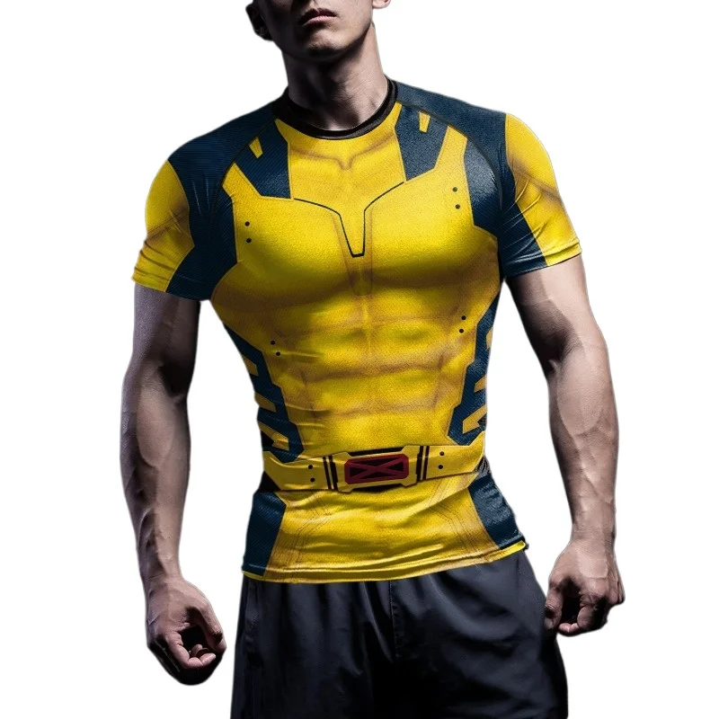 Camiseta de Cosplay de película para hombre, chándal de superhéroe a la moda, ropa deportiva para fiesta, camiseta, disfraz de Anime, novedad de 2024