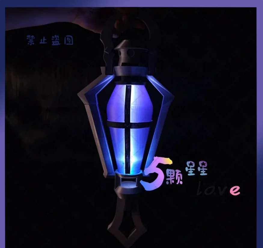 게임 Genshin Impact Flins 애니메이션 코스프레 휴대용 램프 소품 야간 조명 할로윈 파티 소품 액세서리 할로윈 선물