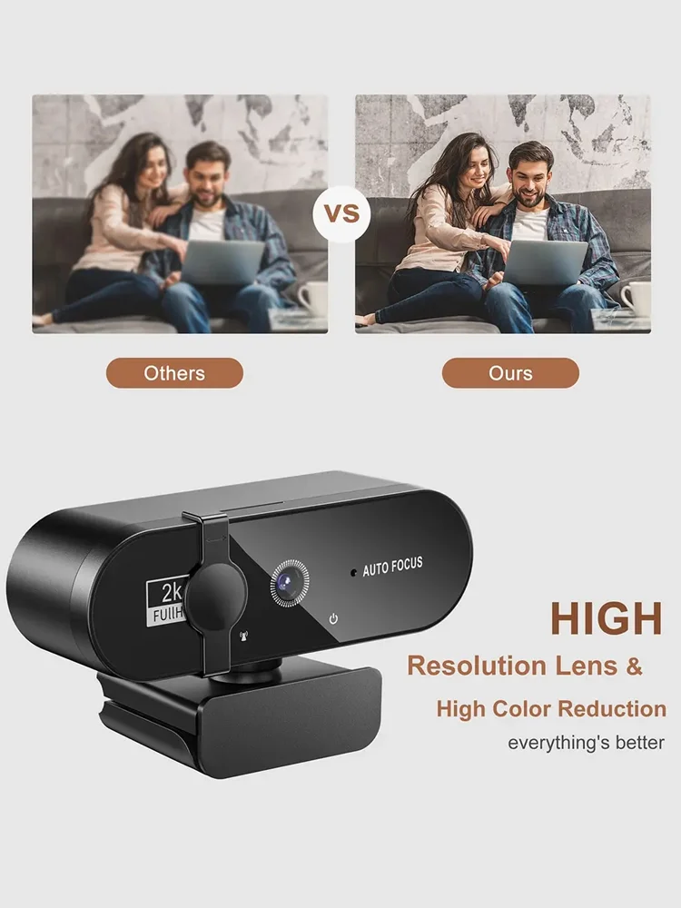 Webcam 4K 1080P Mini caméra 2K Full HD Webcam avec Microphone 30fps caméra Web USB pour mise au point automatique PC ordinateur portable caméra de prise de vue vidéo