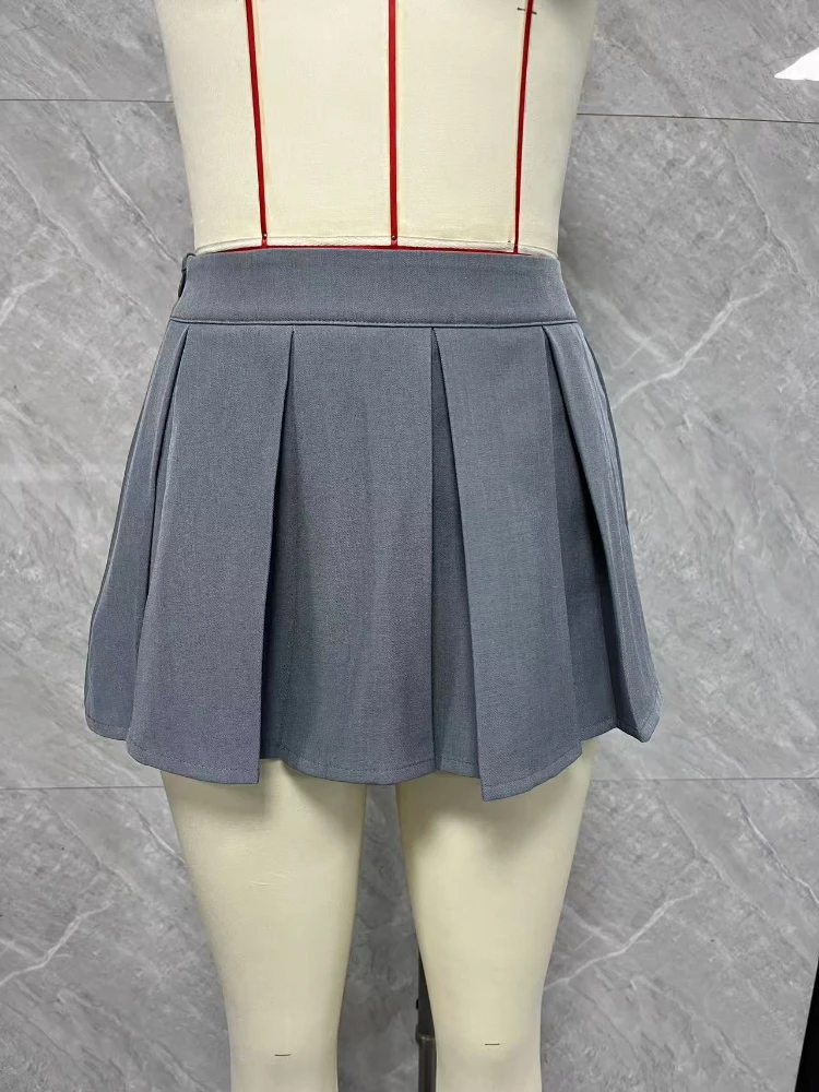 Nuevas faldas plisadas sexis y elegantes de verano para mujer, minifaldas Vintage de cintura alta, moda coreana, falda de baile diseñada para estudiantes de tenis