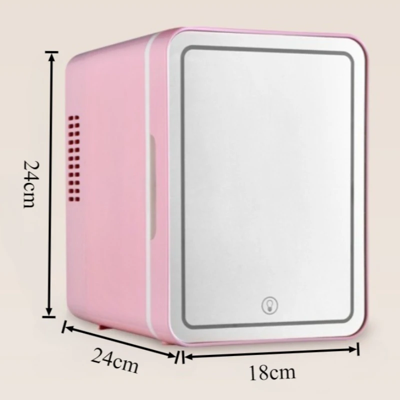 Portable Mini Makeup Cooler Fridge Luxury Cosmetic Fridges with Mirror Mute Skincare Refrigerator 4L Small Refrigerator for Room