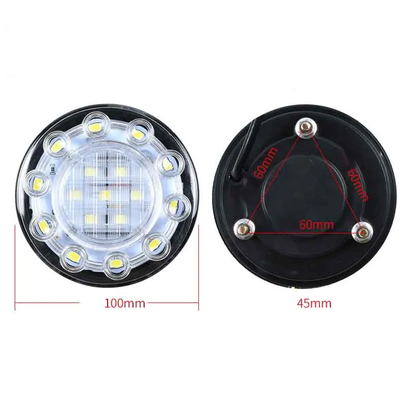 10X العالمي بدوره إشارة ماركر أضواء 24 فولت مقاوم للماء RV قافلة تخييم حافلة مقطورة شاحنة 17 LED جولة تحذير وقف مصباح #2