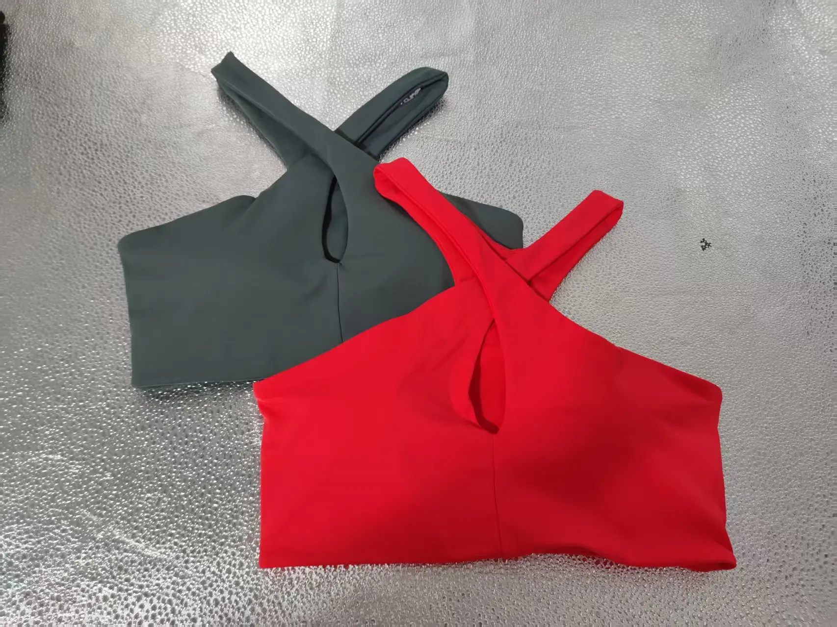 Sports Bra for Outdoor Running, Fitness Vest, Sexy Hanging Neck Cross, High-end Top