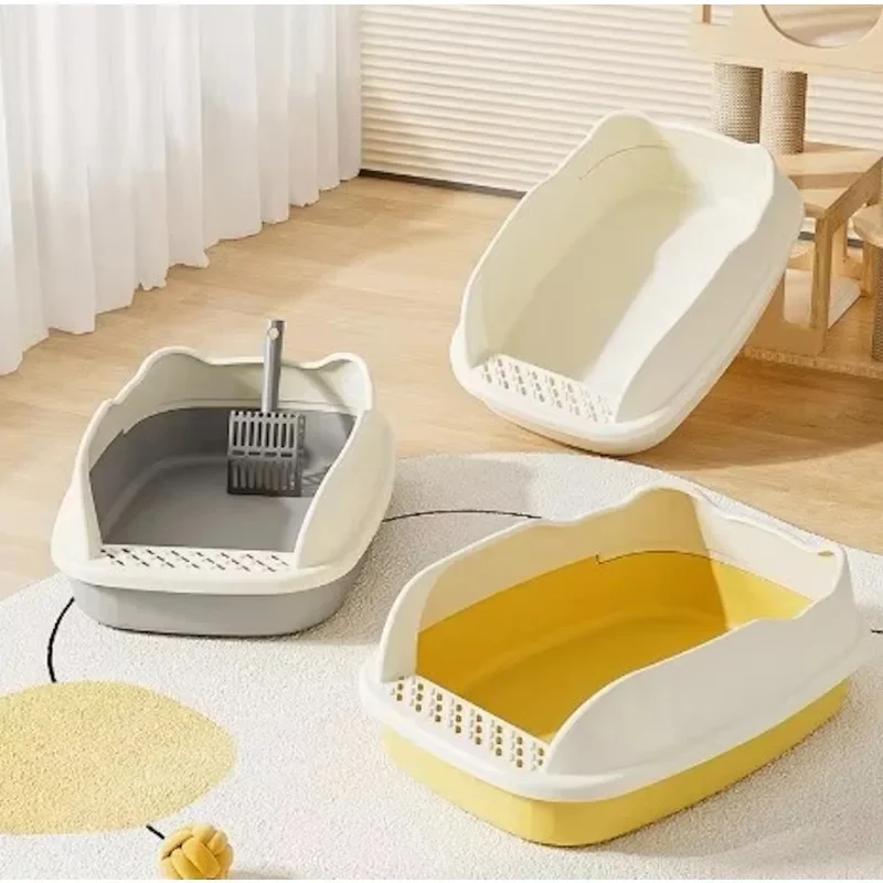 

Jumbo Cat Litter Box with Spill-proof and Roomy Design for Feline Pets
