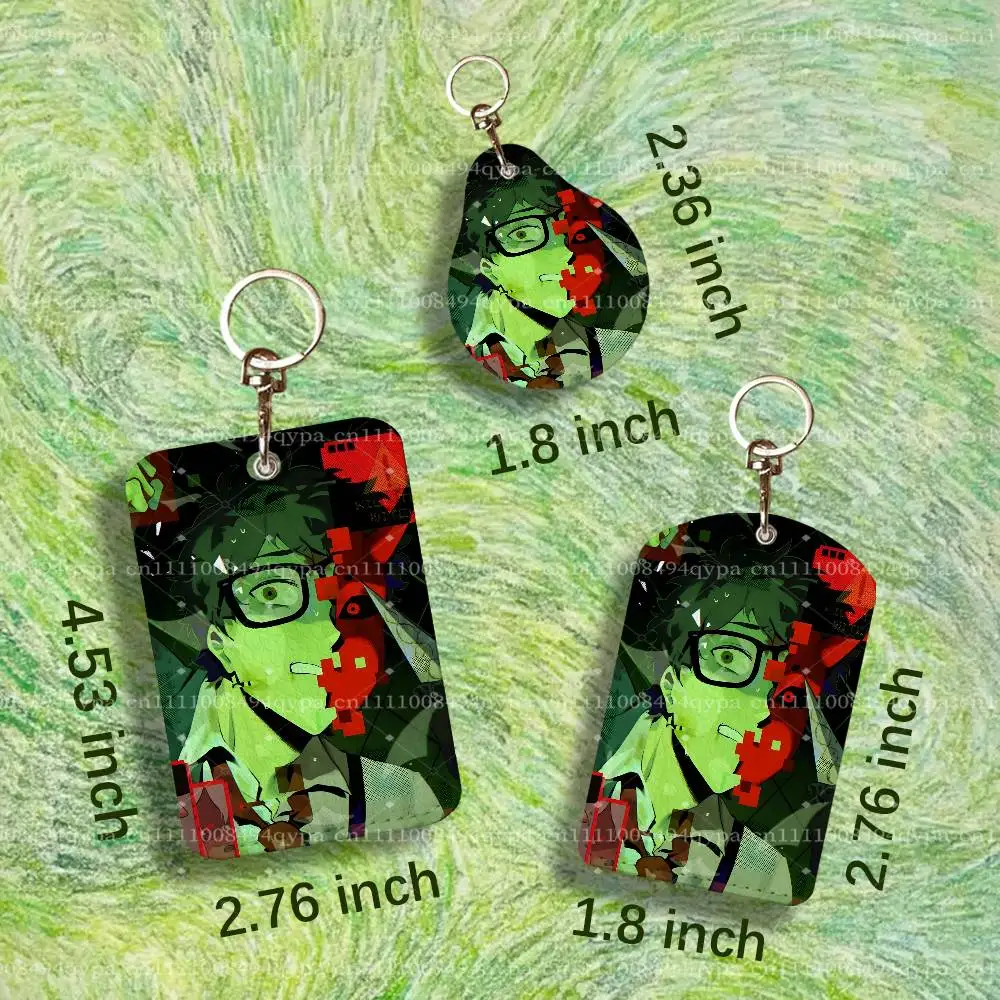 Y-Yuppie Psycho Horror Keychain Card Holder Leather Keeps ID Cash Keys Cards Ready for Work, School, Travel Daily Errands