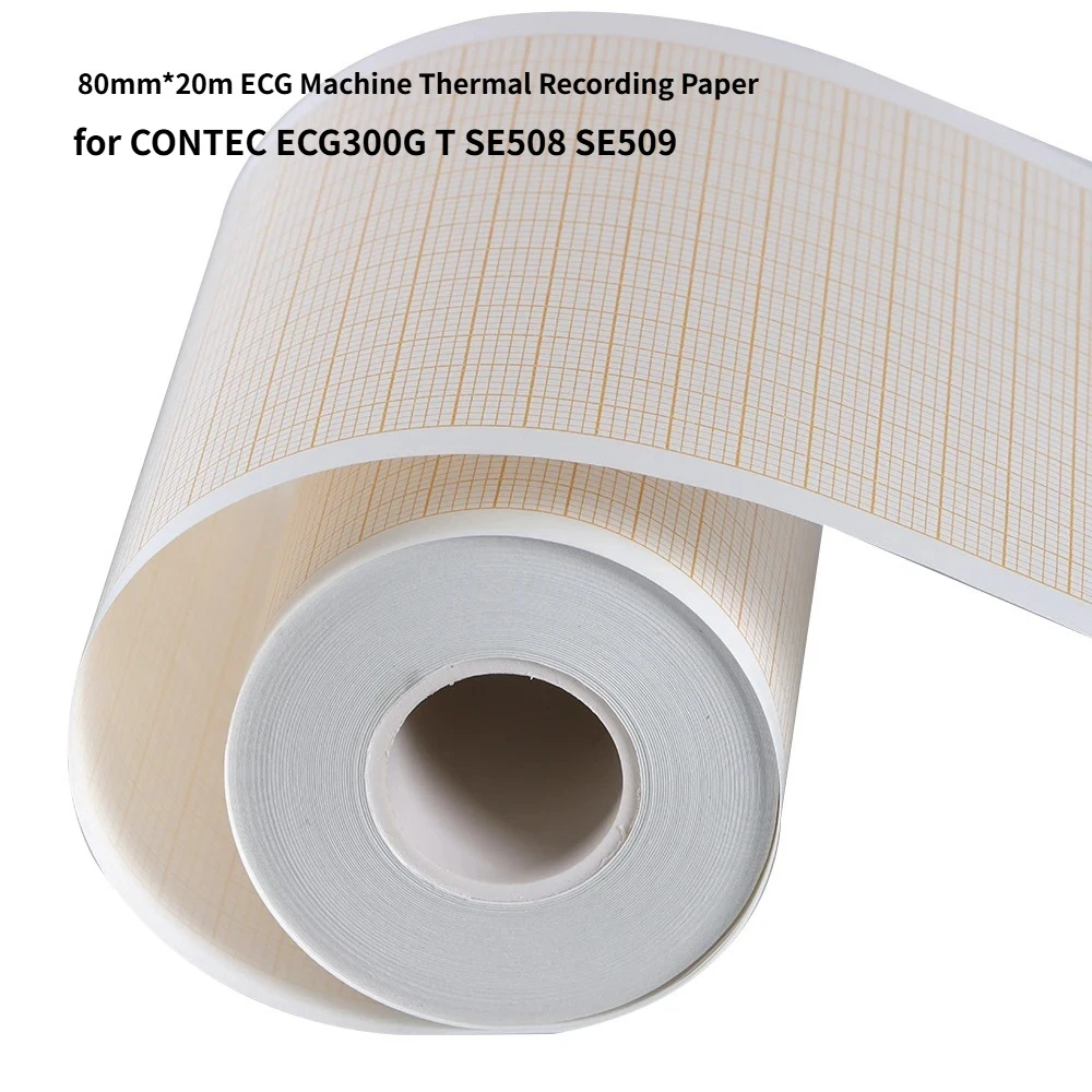 80mm*20m ECG Machine Thermal Recording Paper Accessories EKG Print Paper for CONTEC ECG300G T SE508 SE509 Elektrokardiograph