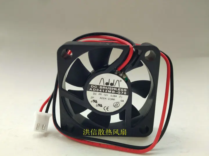 Freight free original ADDA 4010 AD0412MB-G70 DC12V 0.08A 40 * 10MM ball cooling fan