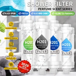 New Perfume Scented Shower Head Filter,Water Softener,Soft& Improve Hair / Skin Fragrance Chlorine Removal,Bathroom Accessories