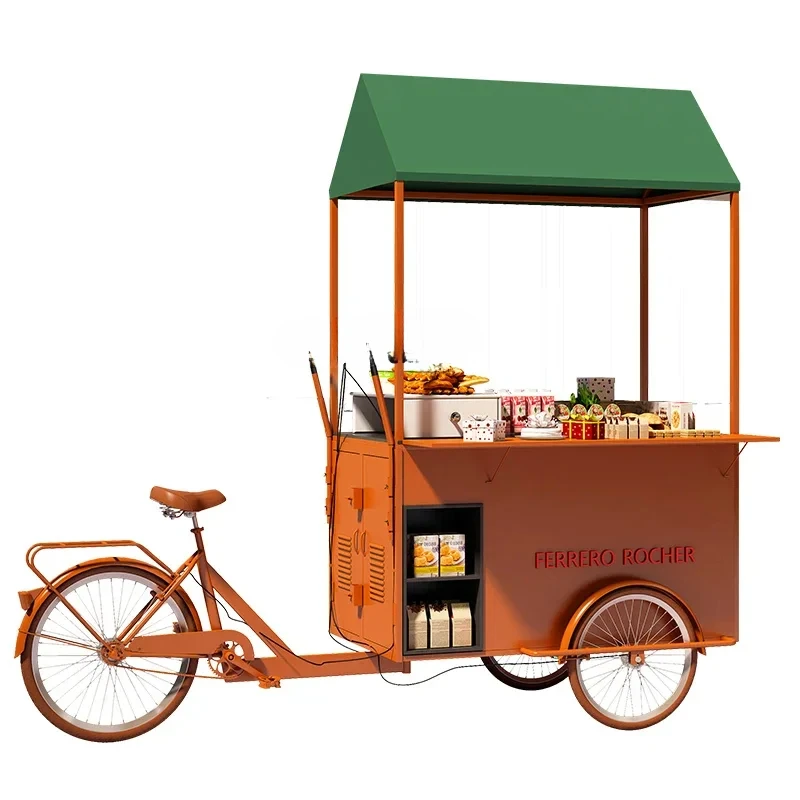 

Кованая тележка для цветов, ручная витрина, подставка для кафе, автомобиль, ночной рынок, мобильный киоск, закуска, столовая, автомобильHY