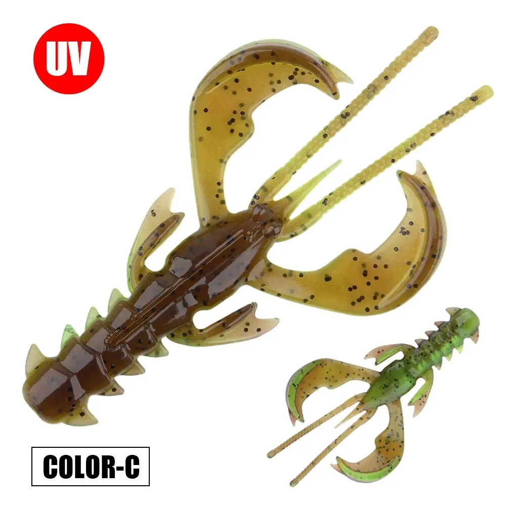 Spinpoler Agile Shrimp Soft Bait Angelköder TPR Floating Salted UV Active Krebse für Weedless Rigs Jig Ned Split Drop Shot