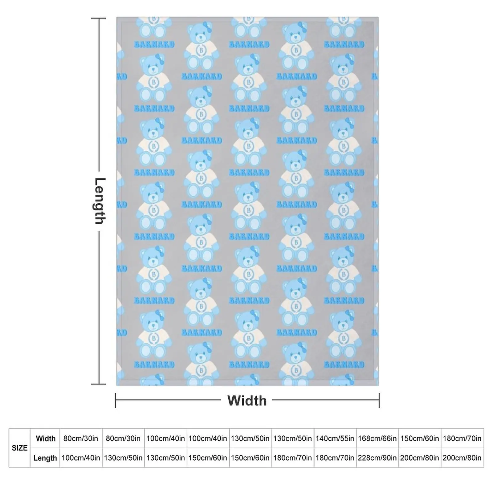 Barnard Millie Bear Throw Blanket for babies Flannel Weighted Kid'S Blankets