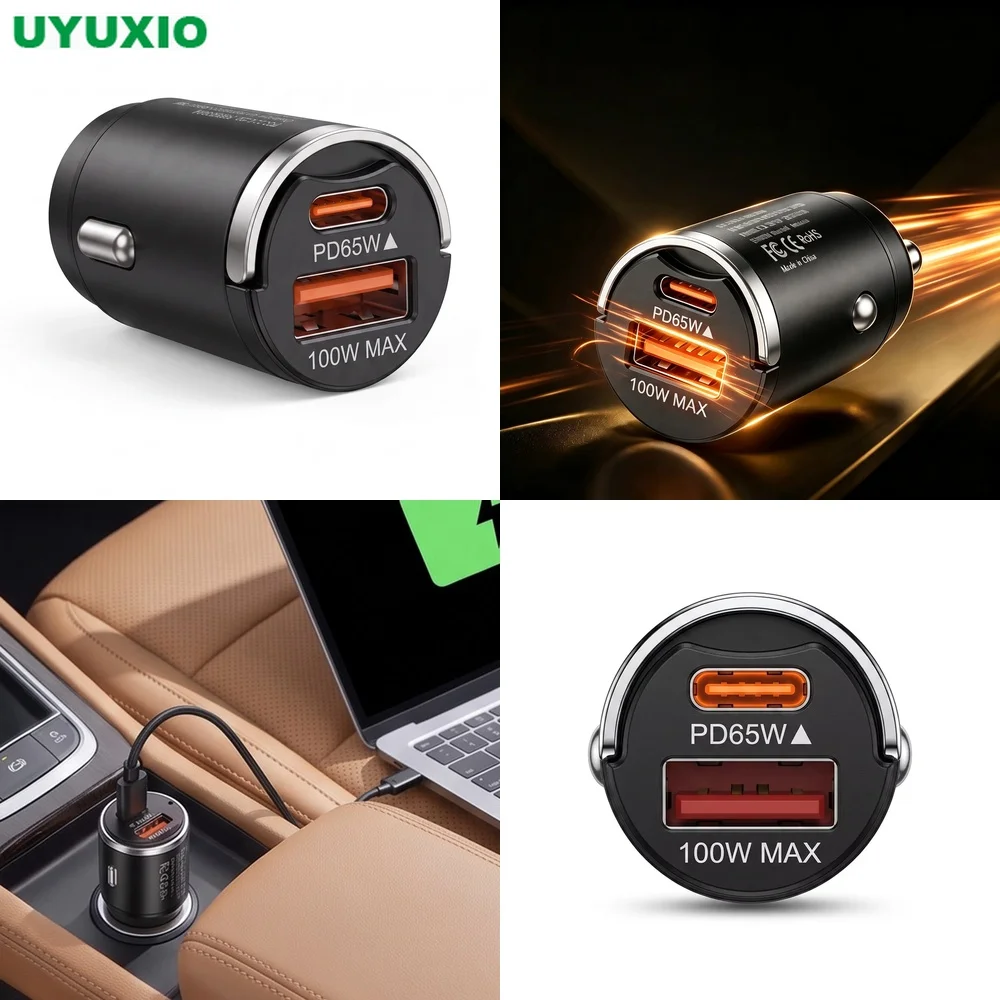 carregador-de-carro-de-encaixe-perfeito-165w-com-corpo-em-liga-de-zinco-resistente-ao-calor-pd-65w-tipo-c-e-100w-usb-a-para-carros-caminhoes-suvs-e-viagens