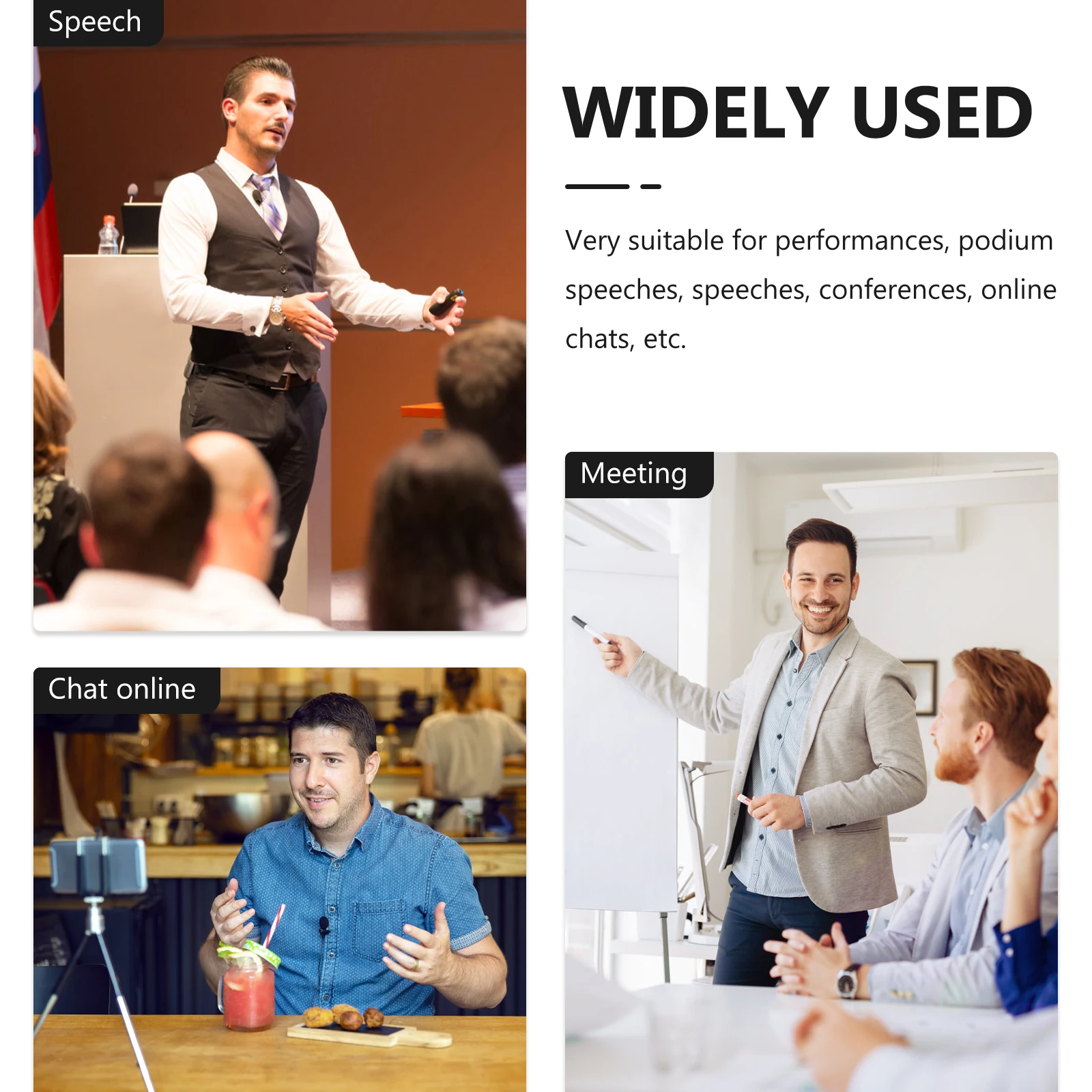 

20pcs Lapel Microphone Clip Premium Mic Holder For Collar Tie Mount Conference Singing Lightweight Durable