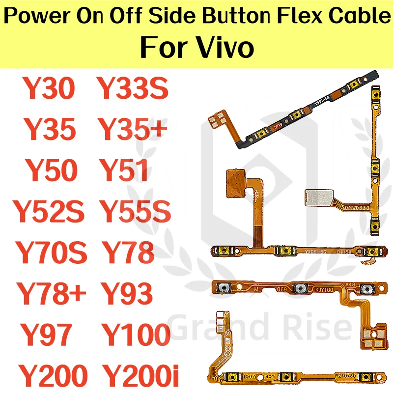 

Гибкий кабель с боковой кнопкой VIVO для Vivo Y30 Y33S Y35 Y35+ Y50 Y51 Y52S Y55S Y70S Y78 Y78+ Y93 Y97 Y100 Y200 Y200i