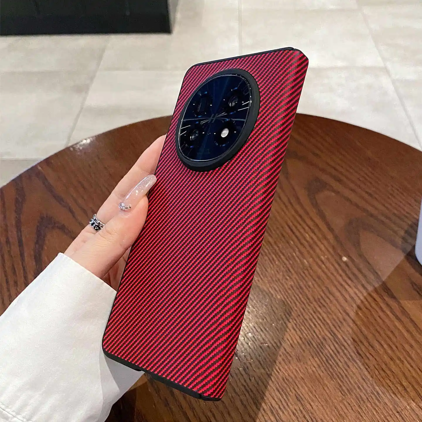 Case for OPPO Find N5 / N3 Fold Mobile Phone Carbon Fiber-patterned Luxury Leather Slim Shockproof Protective Casing Accessories