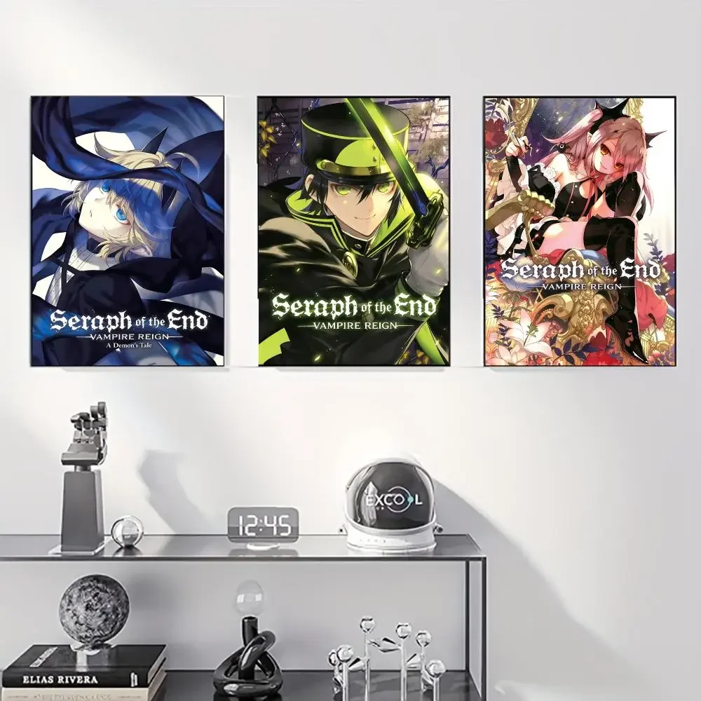 anime Owari no Seraph Trendy Classic hot HD Self-Adhesive Waterproof Art Poster Room Decor New Arrival On Sale