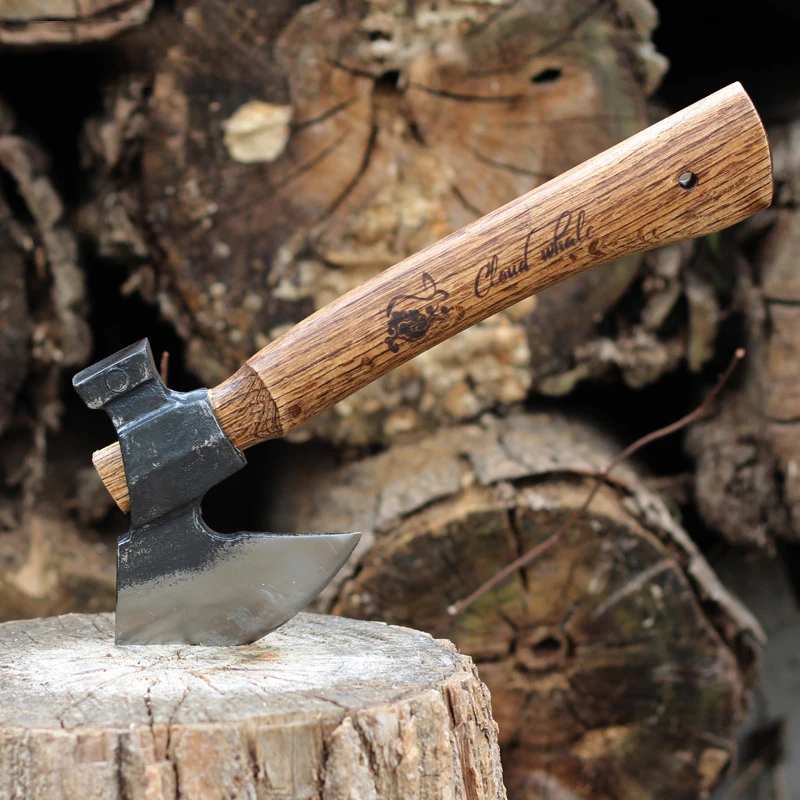 Tactical Survival Axe Camping Self Defense Axes Outdoor Tourist Cut Firewood Hand Axe Multiuse Wooden Handled Hammer Axes