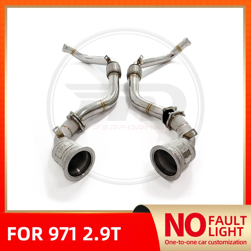 HMD Customized No-Fault Light Car Exhaust Pipe For Porsche Panamera 971 2.9T National Five Downpipe Customized Catalyst