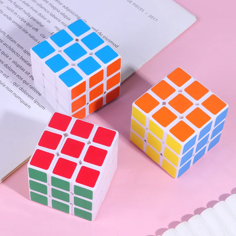 Children's Educational Intelligence Teaching Toys Versatile Magic Cube Smooth Heat Transfer White Background Three-Step Cube