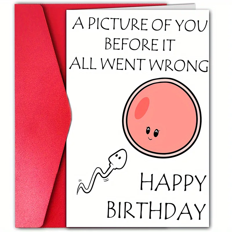 1 pc funny birthday card with hilarious and ridiculous birthday wishes. Perfect gift for family, friends, colleagues, besties.