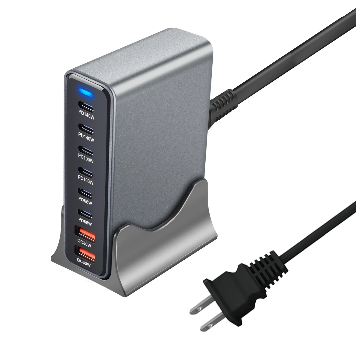 PD3.1 8-Port 670W GaN Fast Charger Station Mobile USB Type C Quick Charging for iPhone 18 Samsung Xiaomi Laptop Dropshipping
