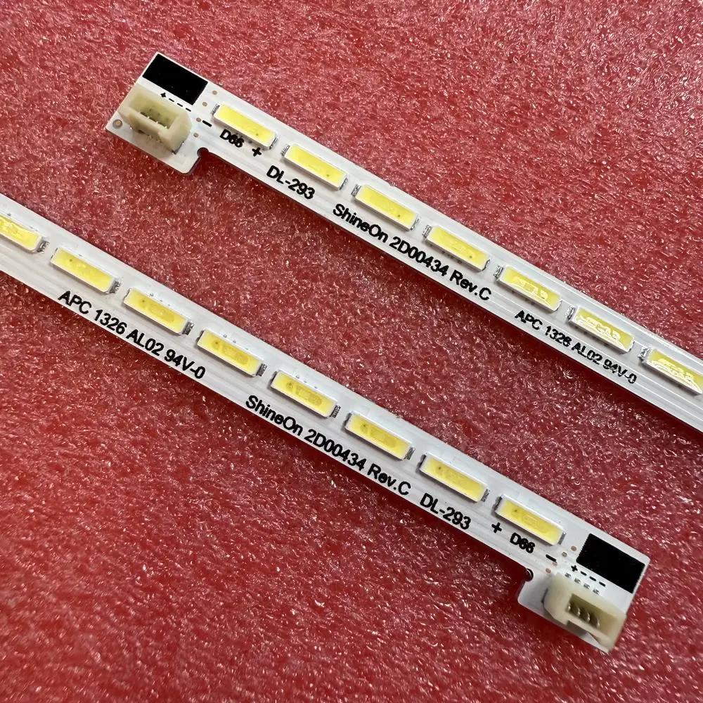 2 pz/set striscia di retroilluminazione a LED 66LED per 47E760A 47E680F HR-5300-AZ4700000 2D00433 2D00434