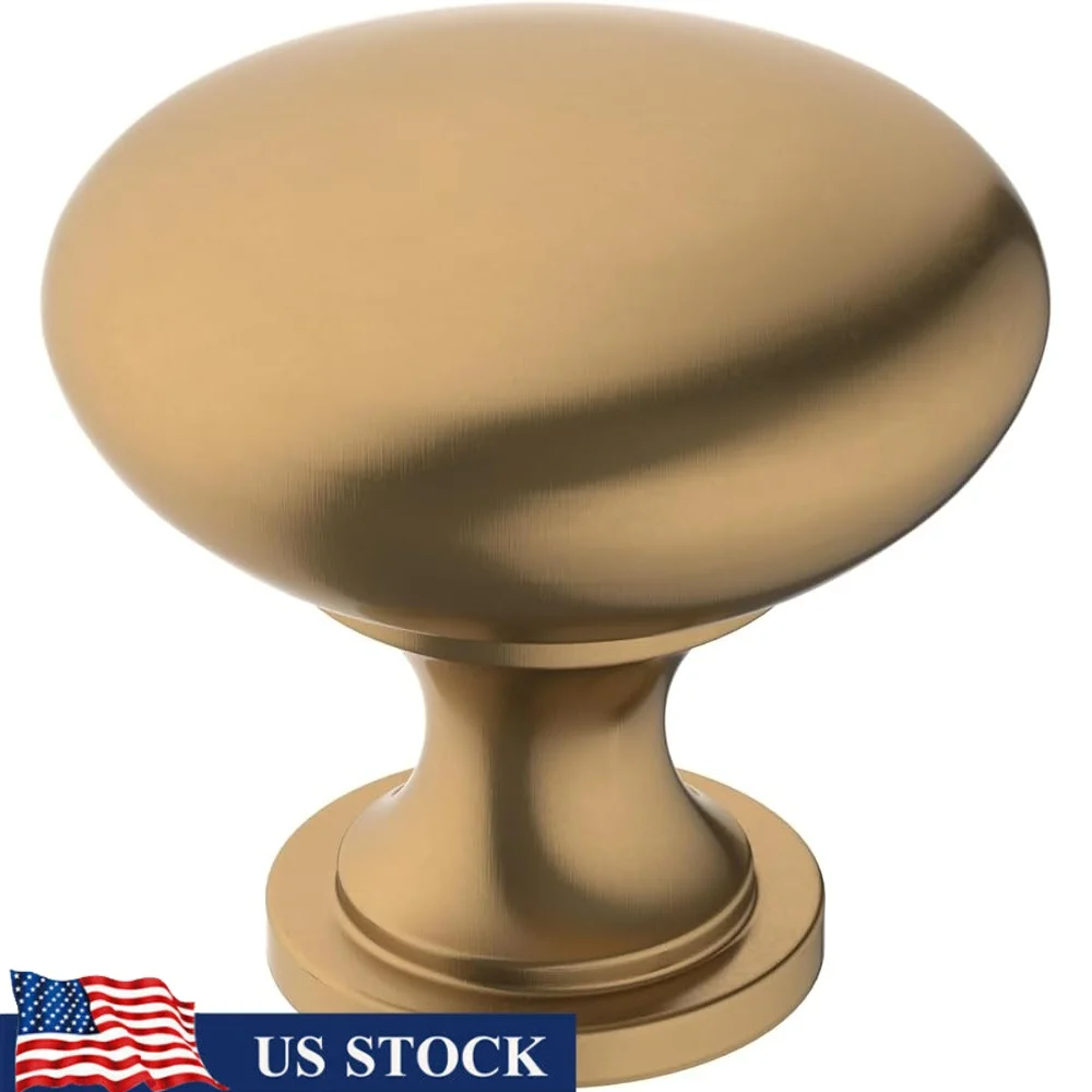 

Champagne Bronze Cabinet Knob 10 Pack Durable Zinc Hardware Drawers Doors Furniture Elegant Upgrade Easy Installation