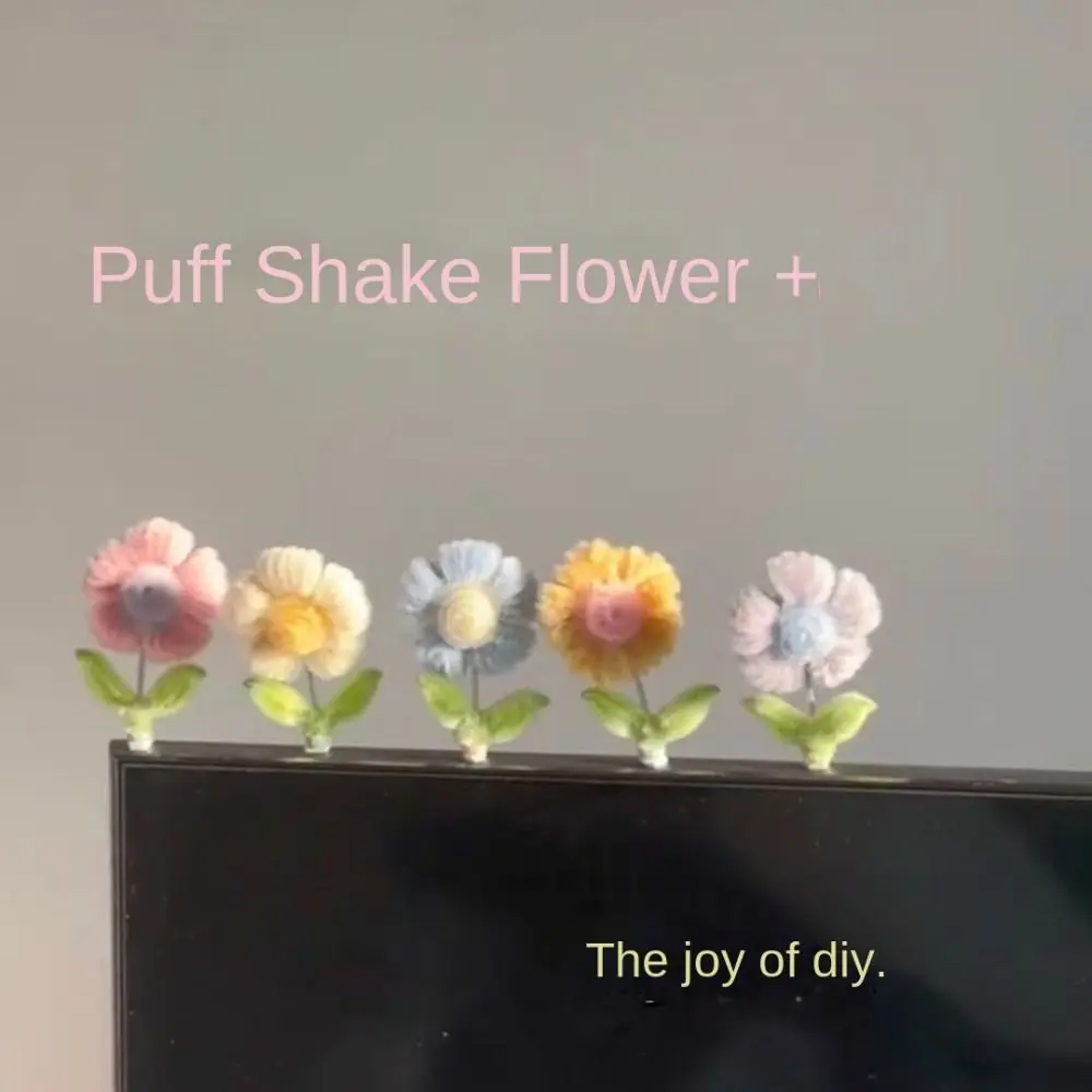 

Cute Plush Twist Stick Material Set Flower Cartoon DIY Flower Material Ultra Dense Fluffy Wool Twist Stick Set Kids Gift