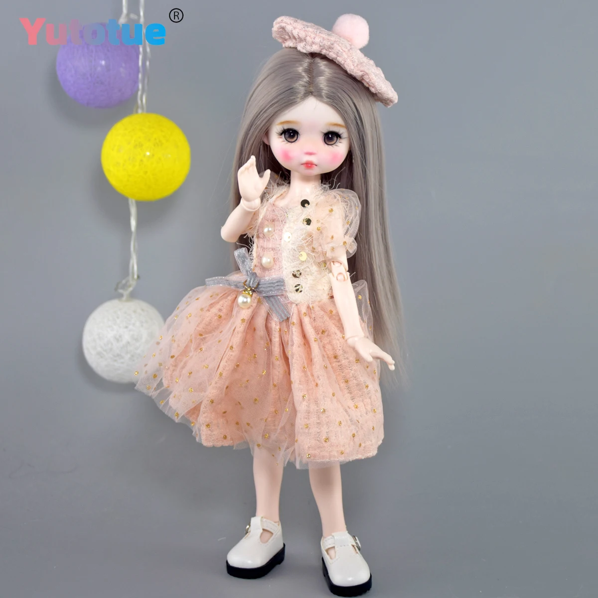 YUTOTUE Muñeca de niña de 12 pulgadas de altura Juguete lindo Zapatos de vestir bonitos Peluca recta Todo incluido Regalo para niños