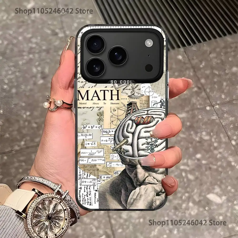 Medical Art Human Anatomy Black Matte Shockproof CoverPhone Case For iPhone 17,16,15,14,13,12,11,Pro,Max,Plus