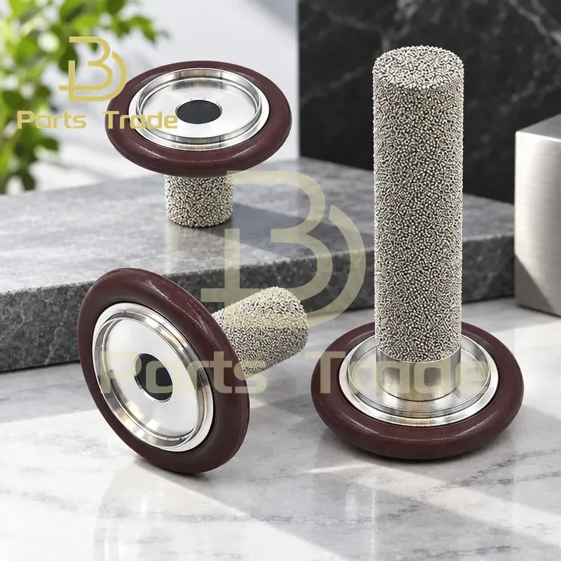 Stainless Steel Sintered Filter Cartridge KF16 KF25 Vacuum Pipeline Filter with Rubber Ring Central Bracket High Precision