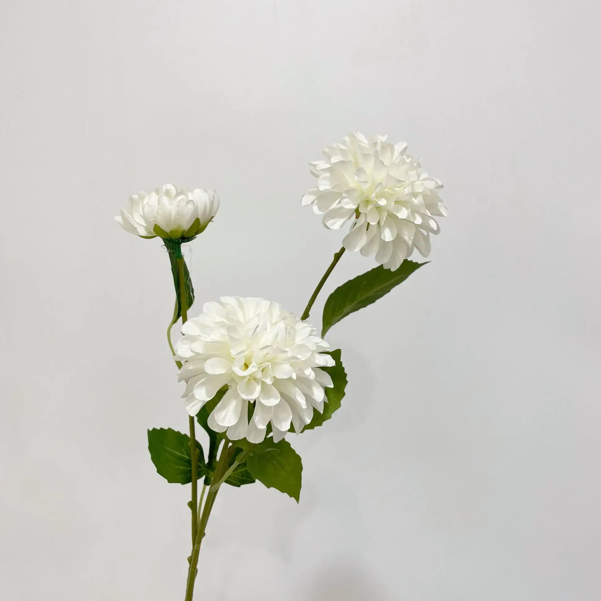 5Pcs Faux 3head Dahlia Artificial Silk Flowers Diy Bridal Bouquet Wedding Decor  Fake Flowers Home Decoration Party Table Floral