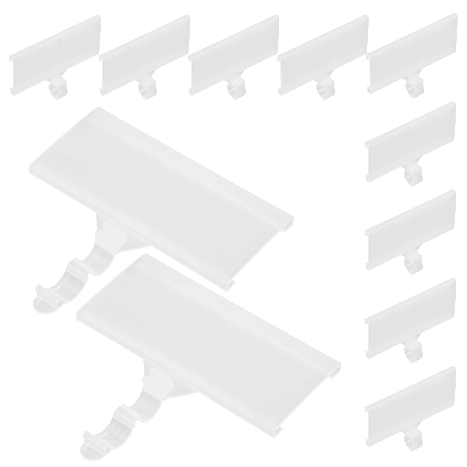 

20pcs Price Label Holder Clear Plastic Tags for Supermarket Retail Store Display 76x35x15mm Shelf Bins Labels Clip On