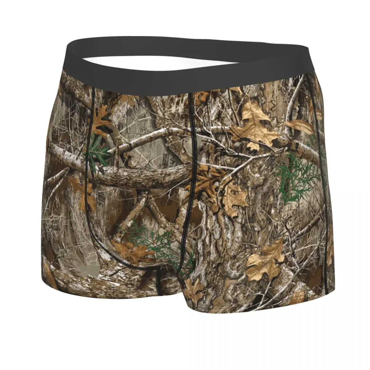 Custom Real Tree Forest Camo Camouflage Pattern Underwear Men Breathbale Boxer Briefs