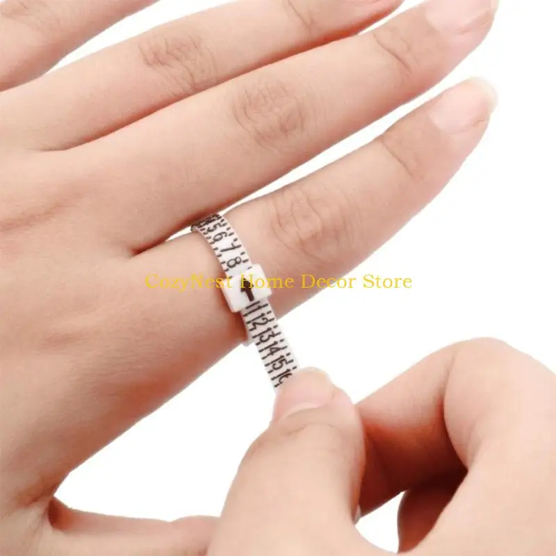 92MF Small Ring Ruler Measurer Finger Coil Ring Sizing Tool UKSize US Size Measure
