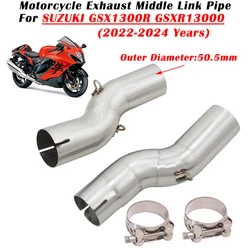 For SUZUKI GSX1300R GSXR1300 GSX 1300R 2022 2023 2024 Motorcycle Exhaust Escape System Modified Muffler 51mm Middle Link Pipe