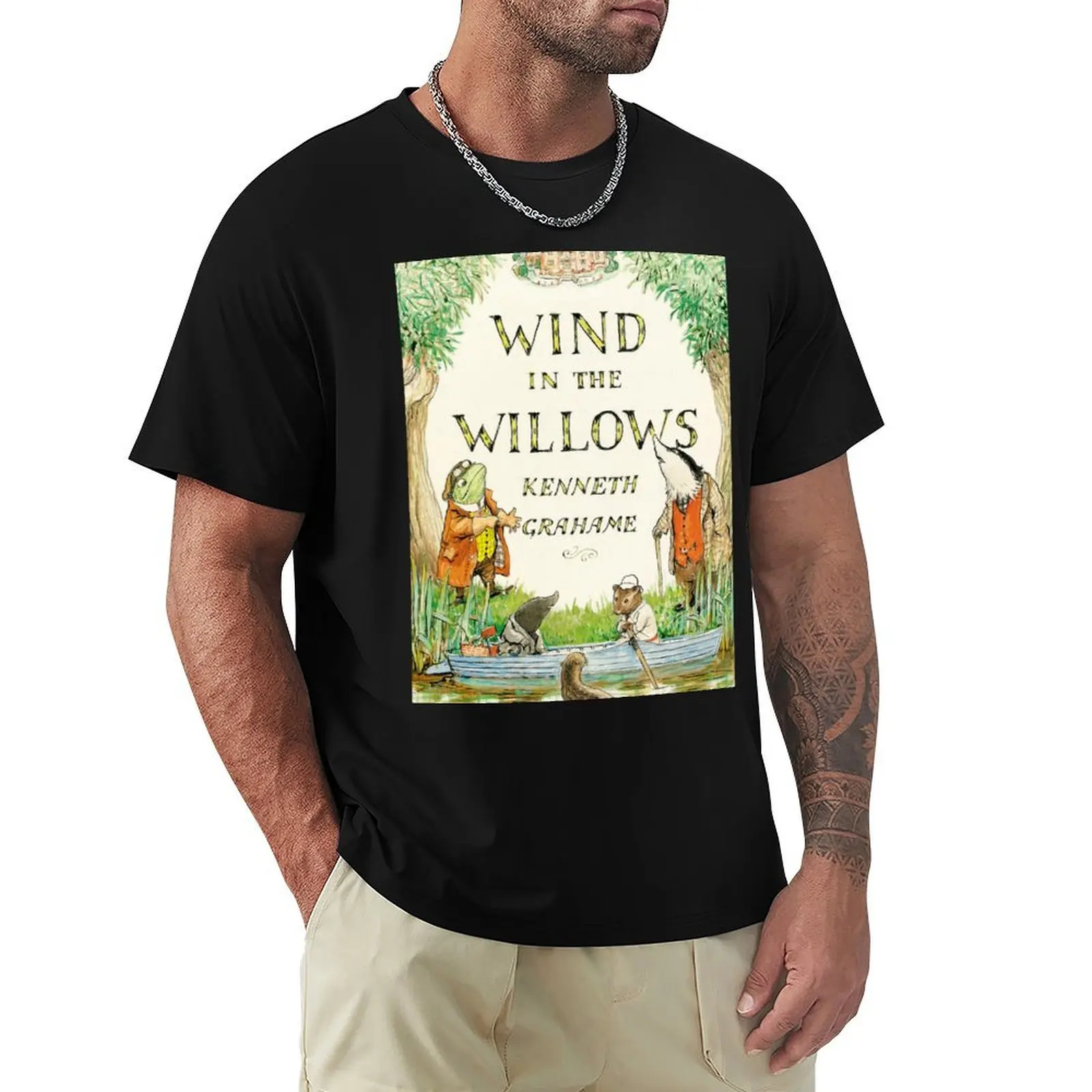 

Wind in The Willows Book Cover T-Shirt cotton graphic tees anime tshirt sublime customs mens white t shirts