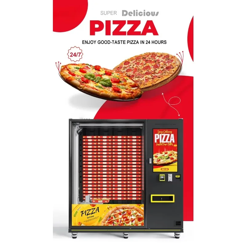 Smart Fully Automatic Fresh Pizza Retail Kiosk for Pizzas Up to 10 Inch or 12 Inch Commercial Self Service Machine