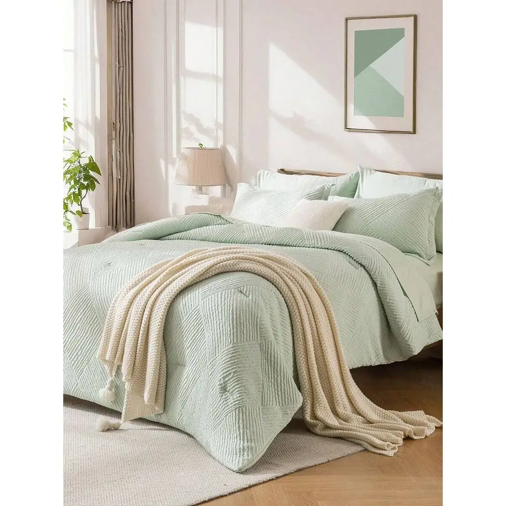 

Комплект постельного белья в сумке, размер Queen, шикарный и элегантный, с одеялом, простыней и наволочками, из мягкой микрофибры, комфортный.