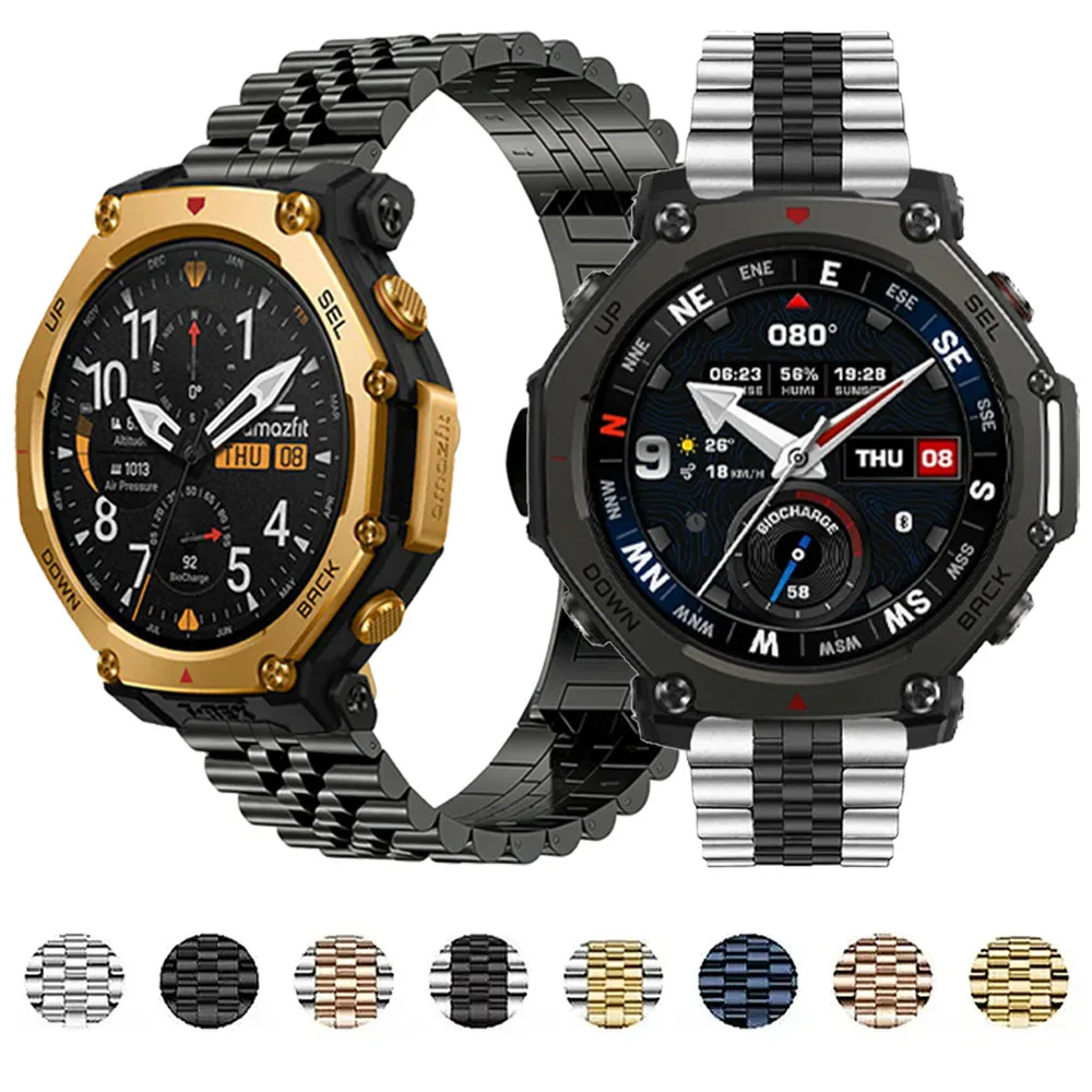 

Металлический ремешок 22 мм для Amazfit T-Rex3 Pro 48 мм/Balance 2/1/Bip 6-5/Helio, высококачественный браслет для часов Xiaomi S4-3-2-1, аксессуары