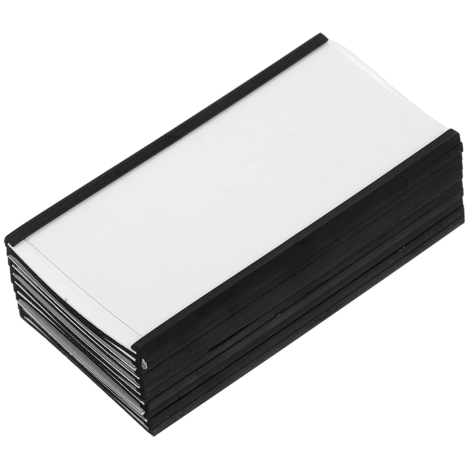 10 Set Label Magnetik Tempat Pelat Label Label Plug-in Rak untuk Tempat Rak