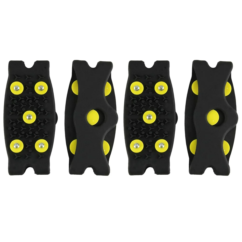 2 Pairs 5 Stud Non-slip Shoe Covers Climbing Anti-slip Spikes Shoes Slip-on Grippers Hiking Spiked