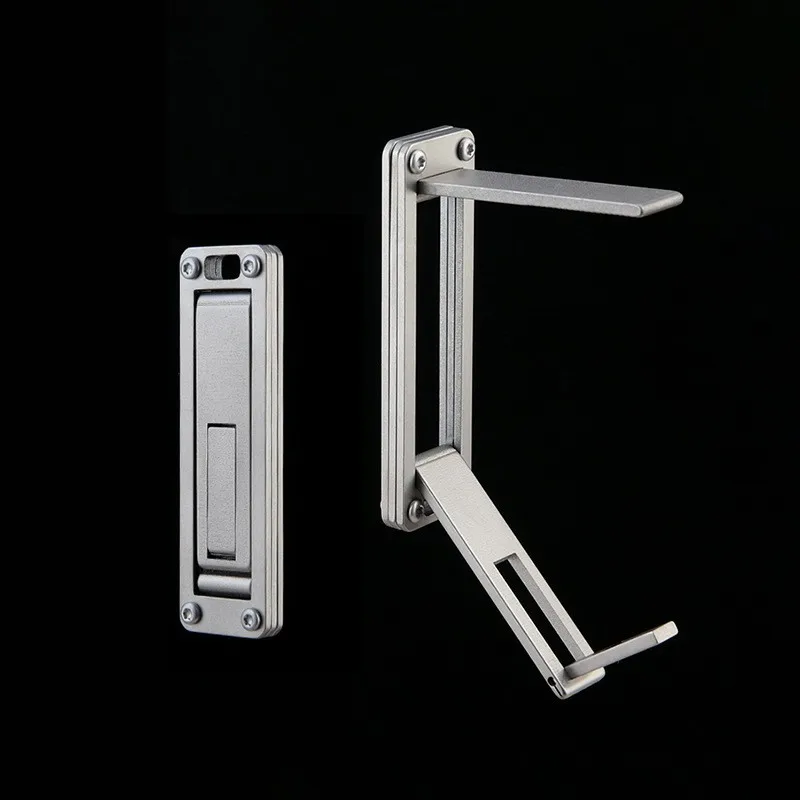 Titanium alloy Desk Bag Hanger Multifunctional EDC Tools Desk Edge Backpack Hook Keychain Buckle